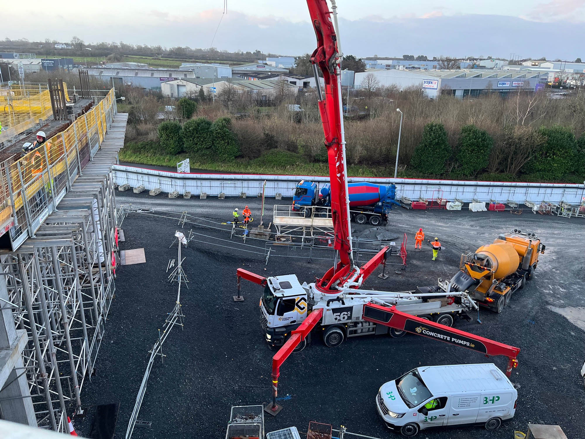 Construction Testing Concrete Pour